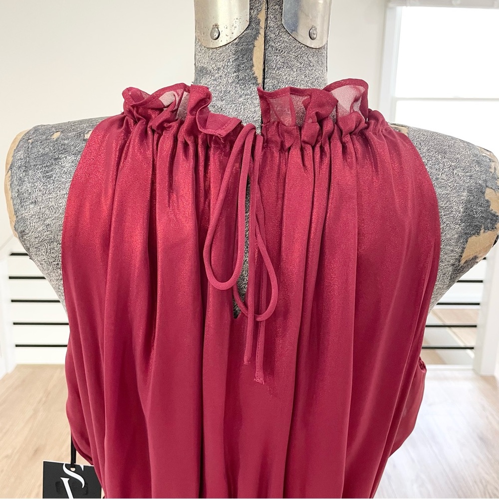 NWT L XXL Simply vera Vera Wang sleeveless midi maxi sparkly metallic dress - Picture 8 of 12